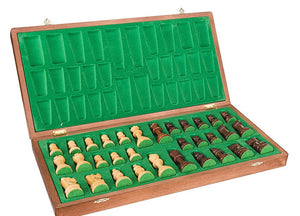 Jeu d'Échecs Taille Moyenne<br> en Bois d'Acajou