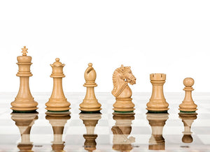 Jeu d'Échecs en Bois d'Acajou <br>Sculpté à la Main