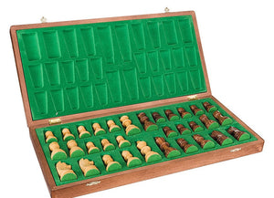Jeu d'Échecs Taille Moyenne<br> en Bois d'Acajou