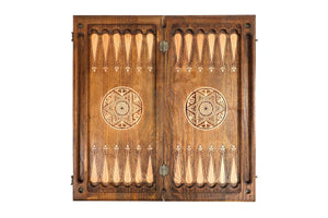 Jeu de Backgammon en Bois avec Motifs Arméniens