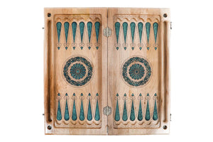 Plateau de Backgammon Professionnel en Bois d'Epoxy