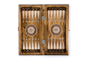Échiquier en Bois Précieux Backgammon