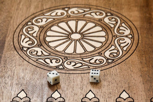 Grand Backgammon en Bois Dés