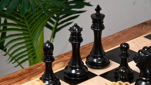 Jeu d'Echecs Artisanal Roi et Reine Noirs