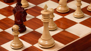 Jeu d'Echecs Luxueux en Bois de Rose Roi Blanc