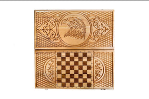 Plateau de Backgammon <br>Aigle Doré