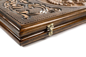 Plateau de Backgammon Armoiries Russie Pions Blancs