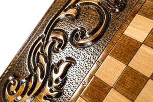 Plateau de Backgammon Armoiries Russie Pions