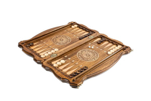 Plateau de Backgammon avec Cerf en Bois