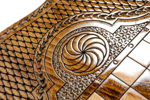 Plateau de Backgammon Église en Hêtre