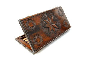 Plateau de Backgammon Lion Arménien en Hêtre