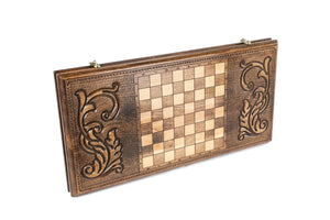 Plateau Backgammon Loup Damier