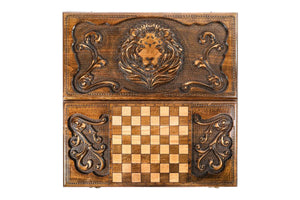 Plateau de Backgammon en Marqueterie Ouvert