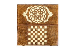 Plateau Backgammon Ornementé Symbole Arménien