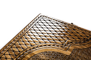 Plateau de Backgammon avec Paon Décoratif