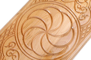 Plateau de Backgammon Roue du Soleil en Bois