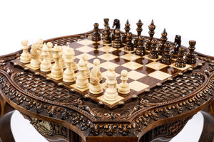 Table d'Échecs <br>avec Tiroir de Rangement