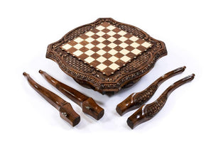 Table d'Échecs <br>avec Tiroir de Rangement