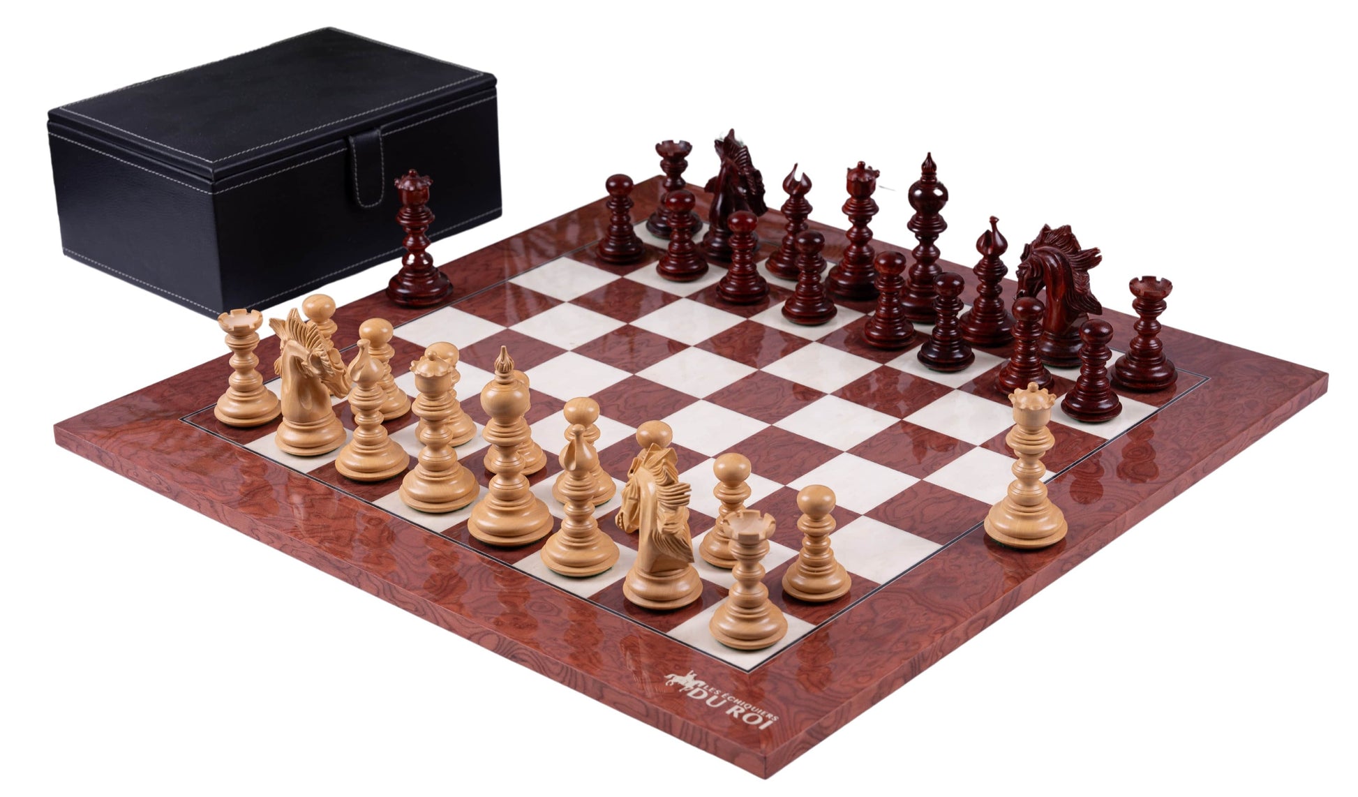 Jeu d’échecs Renaissance <br>en bois rose et frêne (Haute Brillance)