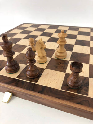 Jeu d'Échecs Classique <br>en Ronce de Noyer