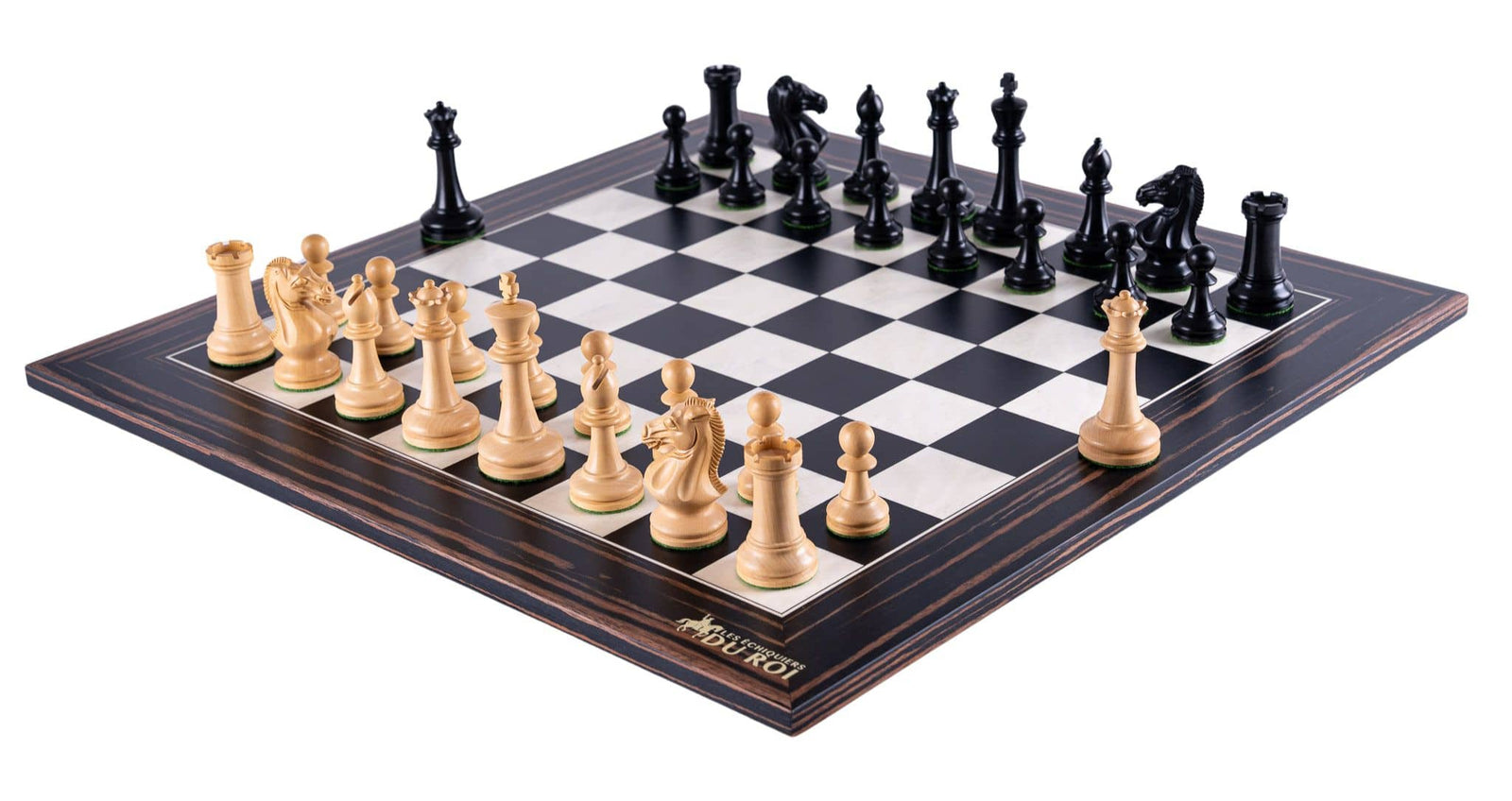 Jeu d'Échecs Chevalerie <br>en Bois d'Ébène