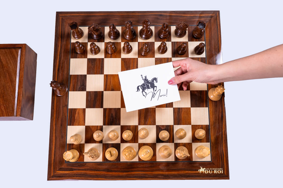 Jeu d'Échecs Équilibre <br>en Palissandre et Sheesham