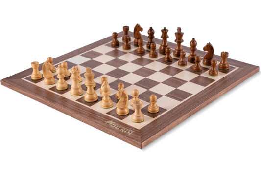 Jeu d'Échecs Éminence <br>en Bois d'Érable et de Noyer