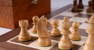 Jeu d'Échecs Éminence <br>en Bois d'Érable et de Noyer