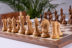 Pièces d'Échecs Dynastie <br>en Bois d'Acacia