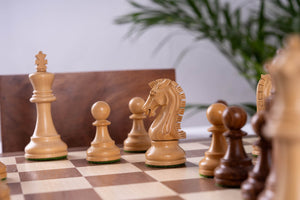 Pièces d'Échecs Dynastie <br>en Bois d'Acacia