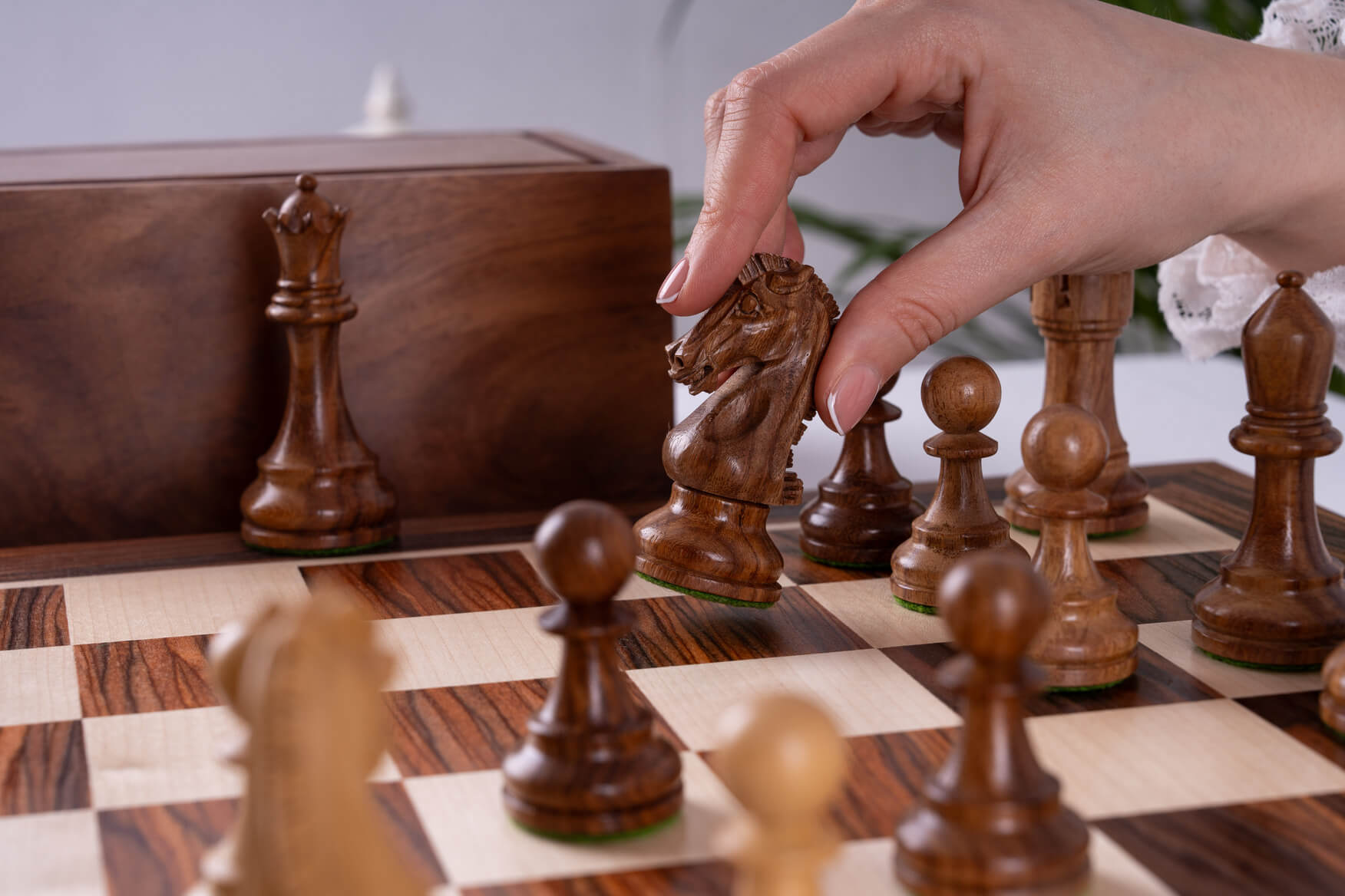 Jeu d'Échecs Monument <br>en Bois de Palissandre