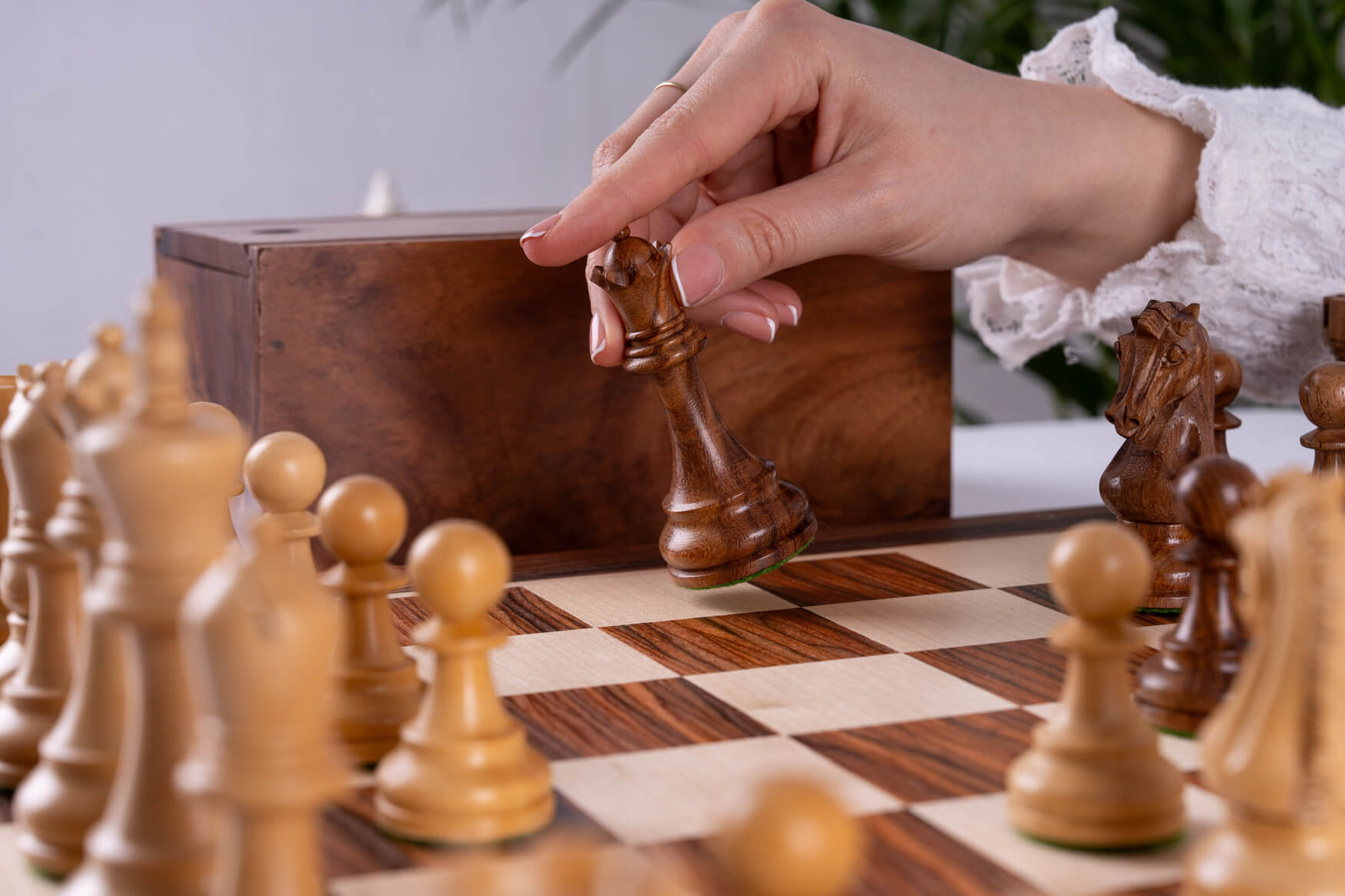 Jeu d'Échecs Monument <br>en Bois de Palissandre