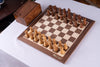 Jeu d'Échecs Authentique <br>en Bois de Noyer