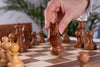 Jeu d'Échecs Authentique <br>en Bois de Noyer