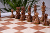 Jeu d'Échecs Ocre <br>en Bois d'Acajou