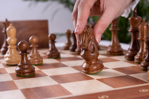 Jeu d'Échecs Régence <br>en Bois d'Acajou