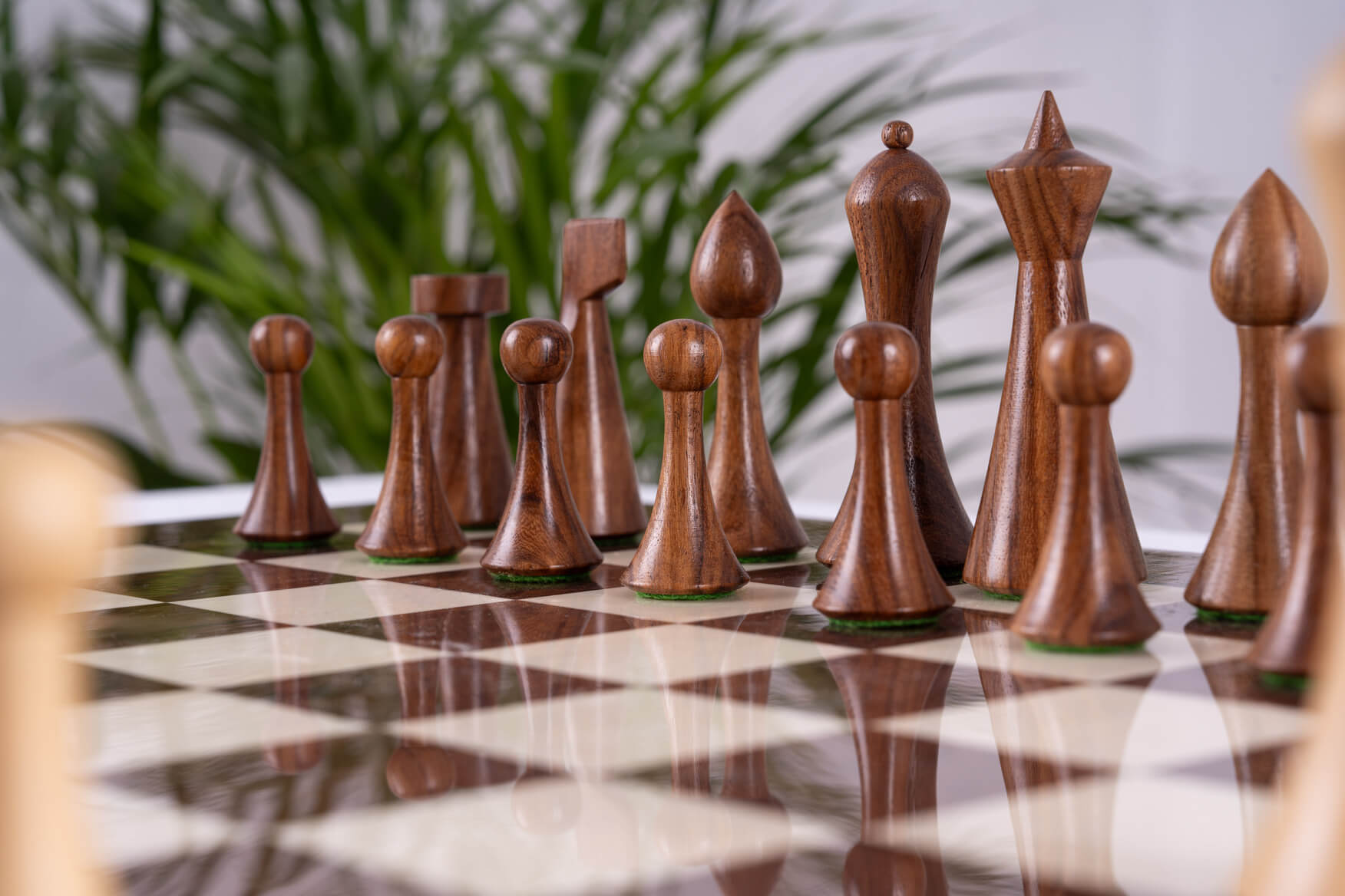 Jeu d'Échecs Terre de Sienne <br>en Bois de Frêne