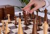 Jeu d'Échecs Terre de Sienne <br>en Bois de Frêne