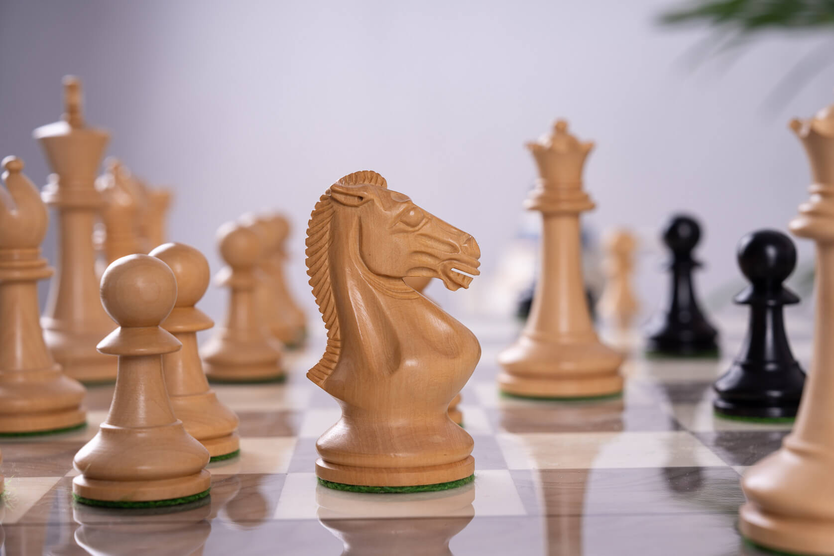 Jeu d'Échecs Ardoise <br>en Bois de Frêne