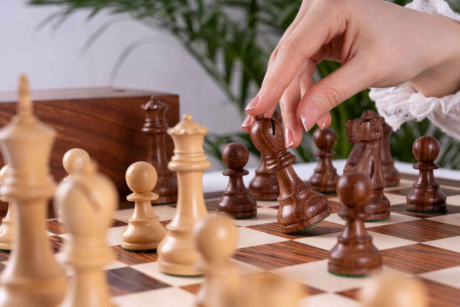 Jeu d'Échecs Bravoure <br>en Bois de Palissandre