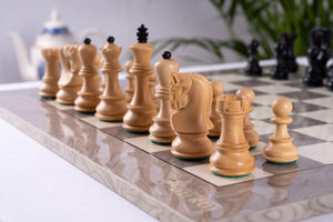 Jeu d'Échecs Splendeur Gris Laqué <br>en Bois de Frêne