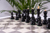 Jeu d'Échecs Gris Laqué <br>en Bois de Frêne