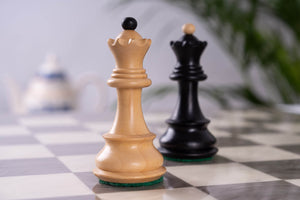 Jeu d'Échecs Splendeur Gris Laqué <br>en Bois de Frêne
