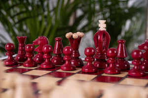 Echiquier Cerise <br>et son Jeu d'Échecs