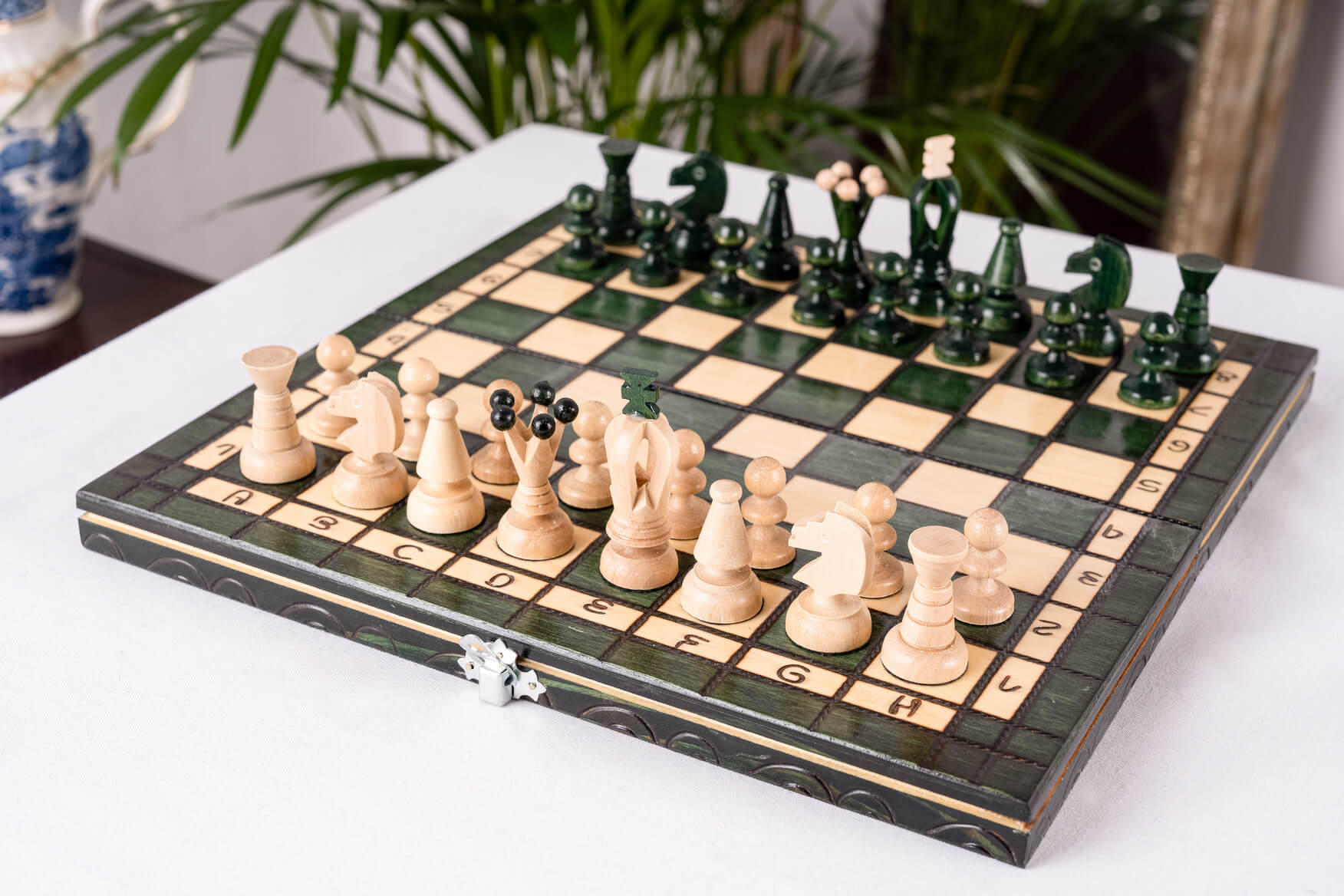 Jeu d'échecs vert pomme