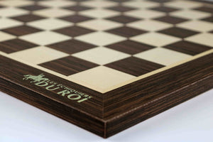 Plateau d'Échecs en Ébène et Érable Fait Main