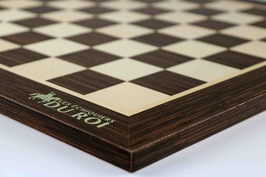 Plateau d'Échecs en Ébène et Érable Fait Main
