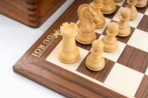 Jeu d'Échecs Dynastie <br>en Bois de Noyer