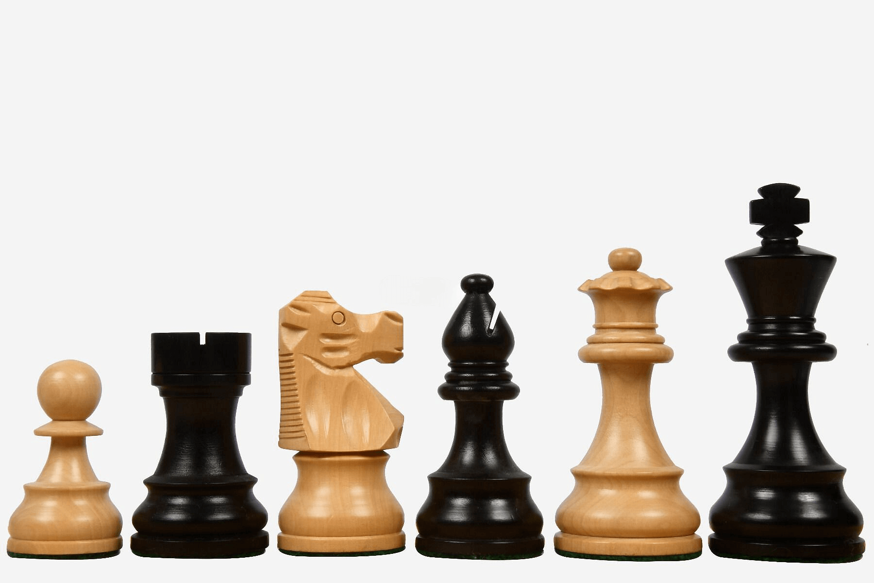 Jeu d'Échecs Style Français <br>en Bois d'Ébène et d'Érable