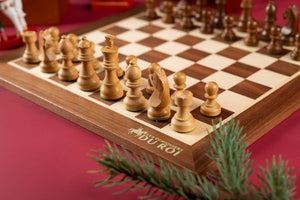 Jeu d'Échecs Éminence <br>en Bois d'Érable et de Noyer